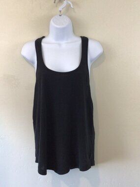 Pink Victoria's Secret Black Thin Racer Back Tank Top